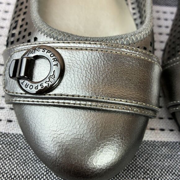 Ann Klein Sport Women’s Silver Ballet Flats Size 8.5 - Picture 4 of 8